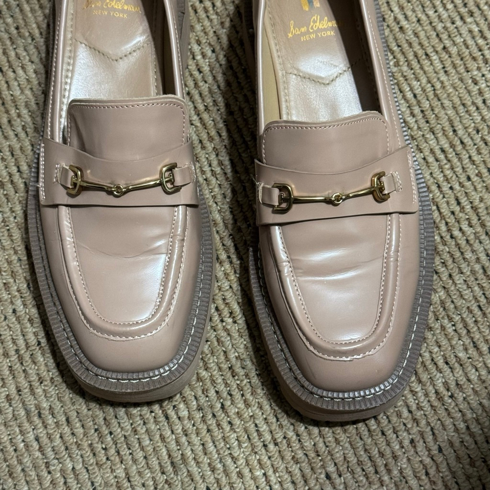 Sam Edelman Laurs Women’s Size 9 Blush Nude Leather Bit Loafer Slip-On - Picture 2 of 9